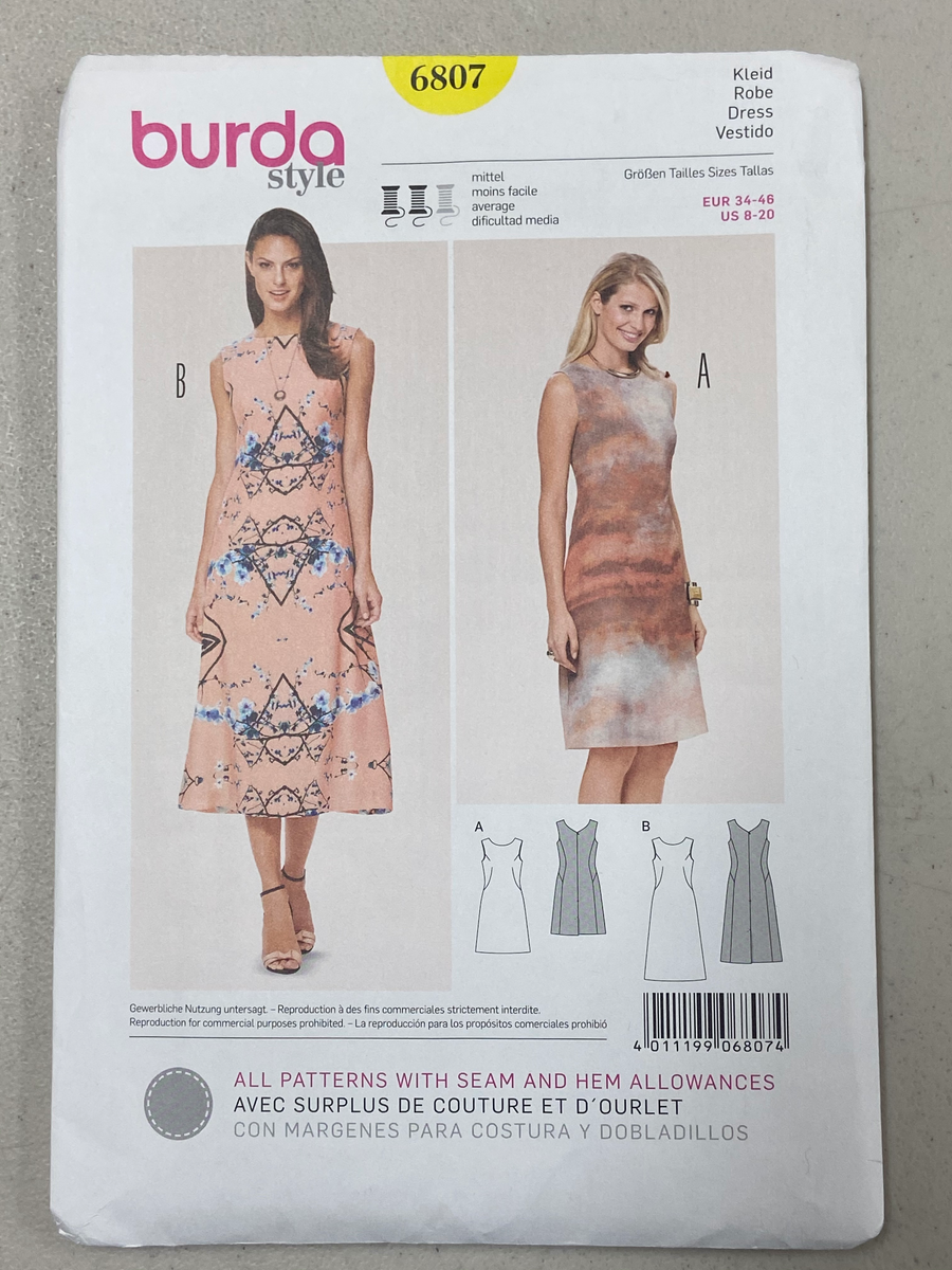 Burda Style 6807 Robe or Dress patterns| Patterns for dresses and robes ...