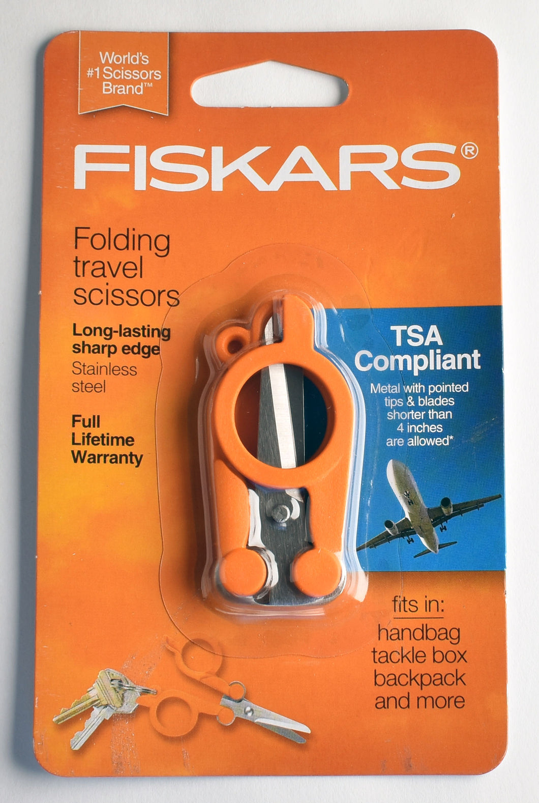  Fiskars 195160-1010 Travel Folding Scissors, 6 Inch, Orange,  White : Everything Else