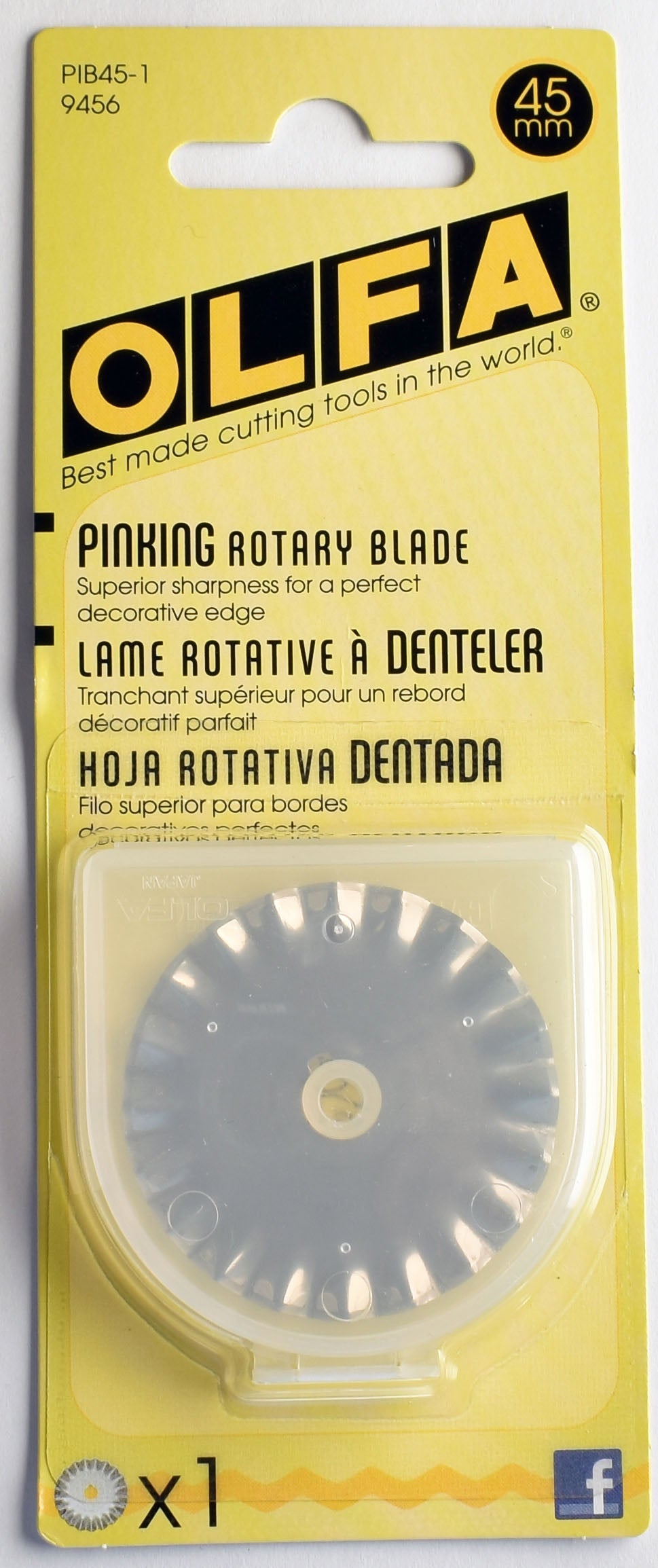 Olfa 45mm, Pinking Rotary Blade Refill (Pack of 1)